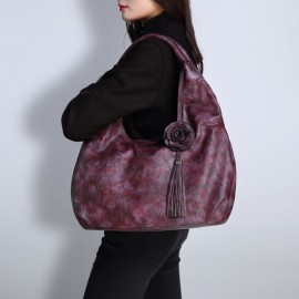 Brenice National Style Vintage Floral Crossbody Bag Handbag For Women
