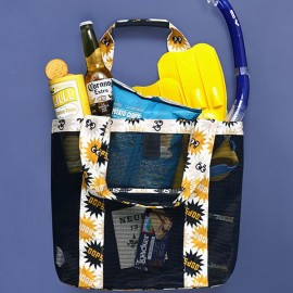 Honana HN-TB25 Travel Mesh Organizer Bag Large Beach Toiletry Storage Tote Bag