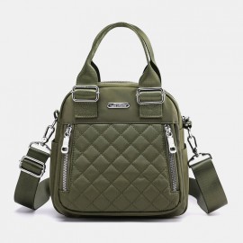 Women Nylon Diamond Crossbody Bag Backpack