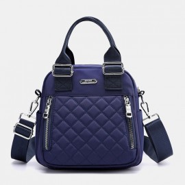 Women Nylon Diamond Crossbody Bag Backpack