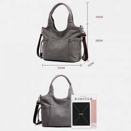Women Canvas Large Capacity Crossbody Bag
