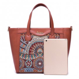 Brenice Embroidery Tote Handbags Vintage Flowers Shoulder Crossbody Bags