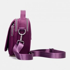 Women Nylon Waterproof Solid Casual Shoulder Bag Handbag