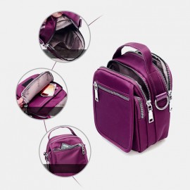 Women Nylon Waterproof Solid Casual Shoulder Bag Handbag