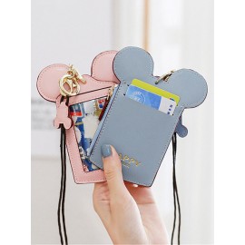 Women Cute Animal Shape Card Holder Wallet Purse Neck Bag