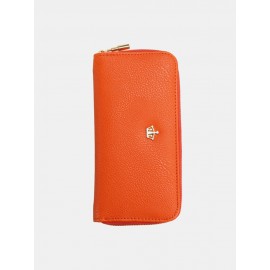 Women Crown Pattern Zipper Long Wallet