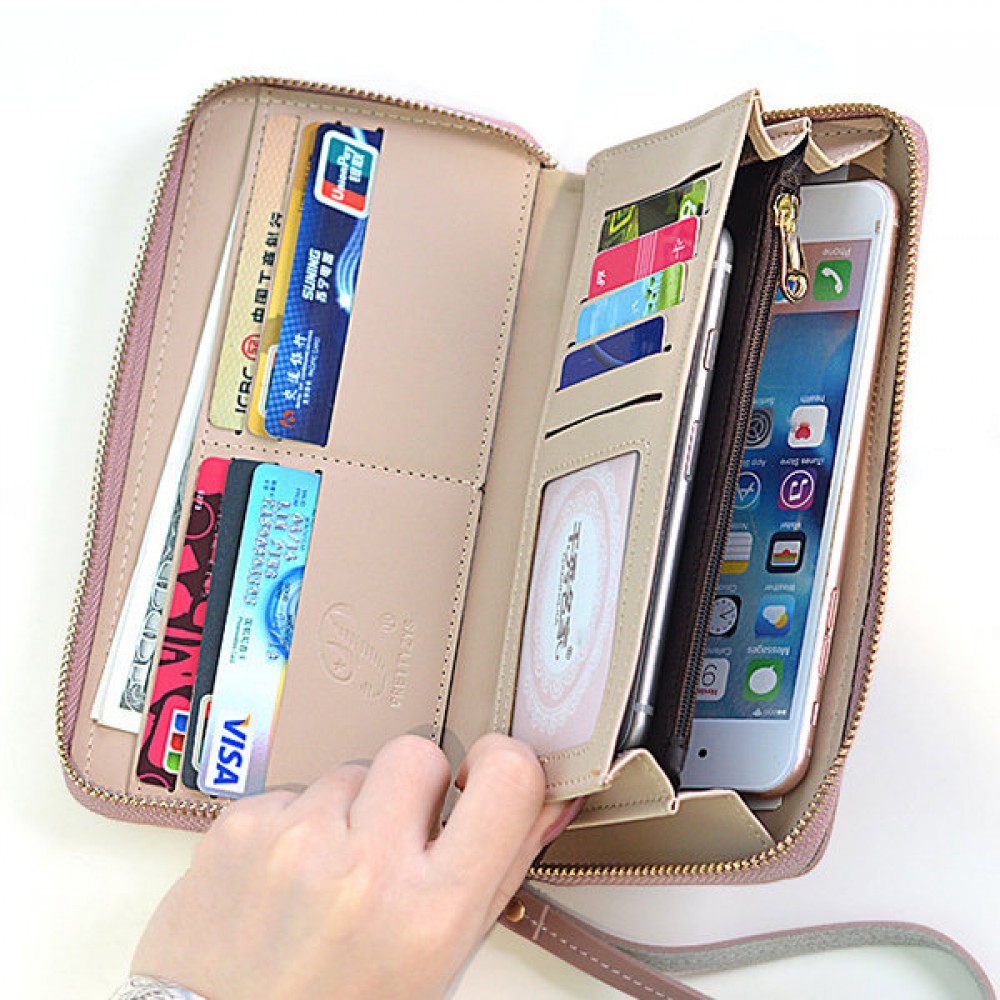 Women Multi-function Faux Leather Wallet 6 Inch Phone Bag Card Holder Women Multi-function Faux Leather Wallet 6 Inch Phone Bag Card Holder