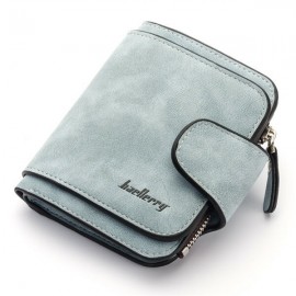 Women Trifold PU Leather Short Wallet 8 Card Slot Coin Purse