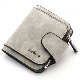 Women Trifold PU Leather Short Wallet 8 Card Slot Coin Purse