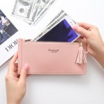 Womon Tassel Multi-slots 15 Card Slots Card Holder Zipper Wallet Purse