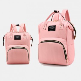 Women Canvas Casual Mummy And Kids  Patchwork Backpack