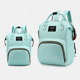 Women Canvas Casual Mummy And Kids  Patchwork Backpack