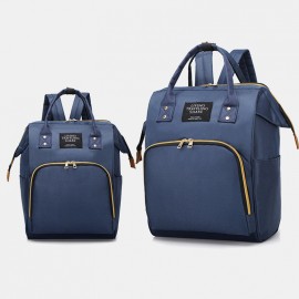 Women Canvas Casual Mummy And Kids  Patchwork Backpack
