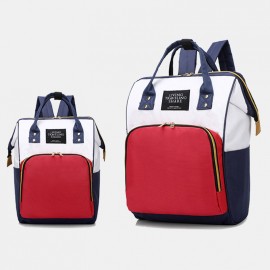 Women Canvas Casual Mummy And Kids  Patchwork Backpack