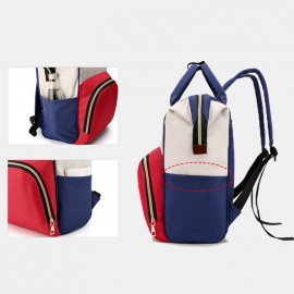Women Canvas Casual Mummy And Kids  Patchwork Backpack