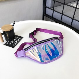Women Clear Transparent Waist Pack PVC Fanny Pack Belt Bum Bags