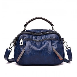 Women Plain Multi-pockets Square Bag Shoulder Bag