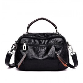 Women Plain Multi-pockets Square Bag Shoulder Bag