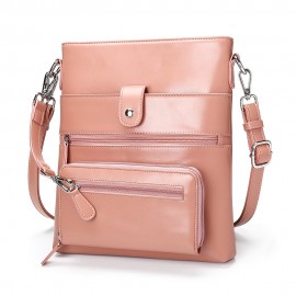 Women Anti-theft Solid 2 Picese Multifunction Crossbody Bag