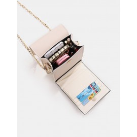 Women Multi-function Grid Pattern Shoulder Bags Crossbody Phone Bags